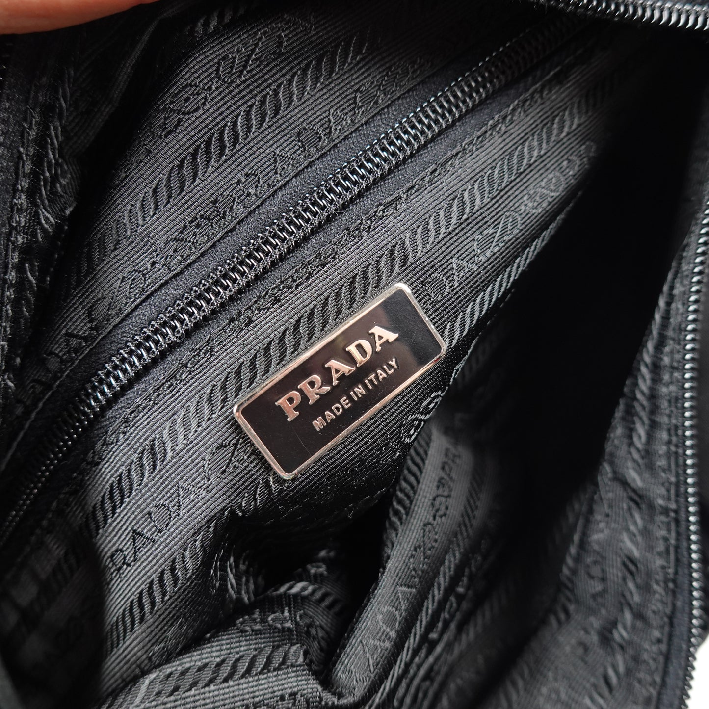 Prada Black Tessuto Braided Tote