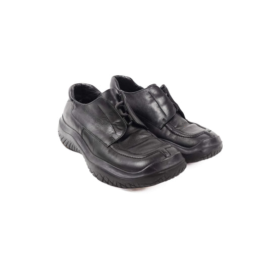 Prada Leather Square Toe Sneakers - Womens 7.5