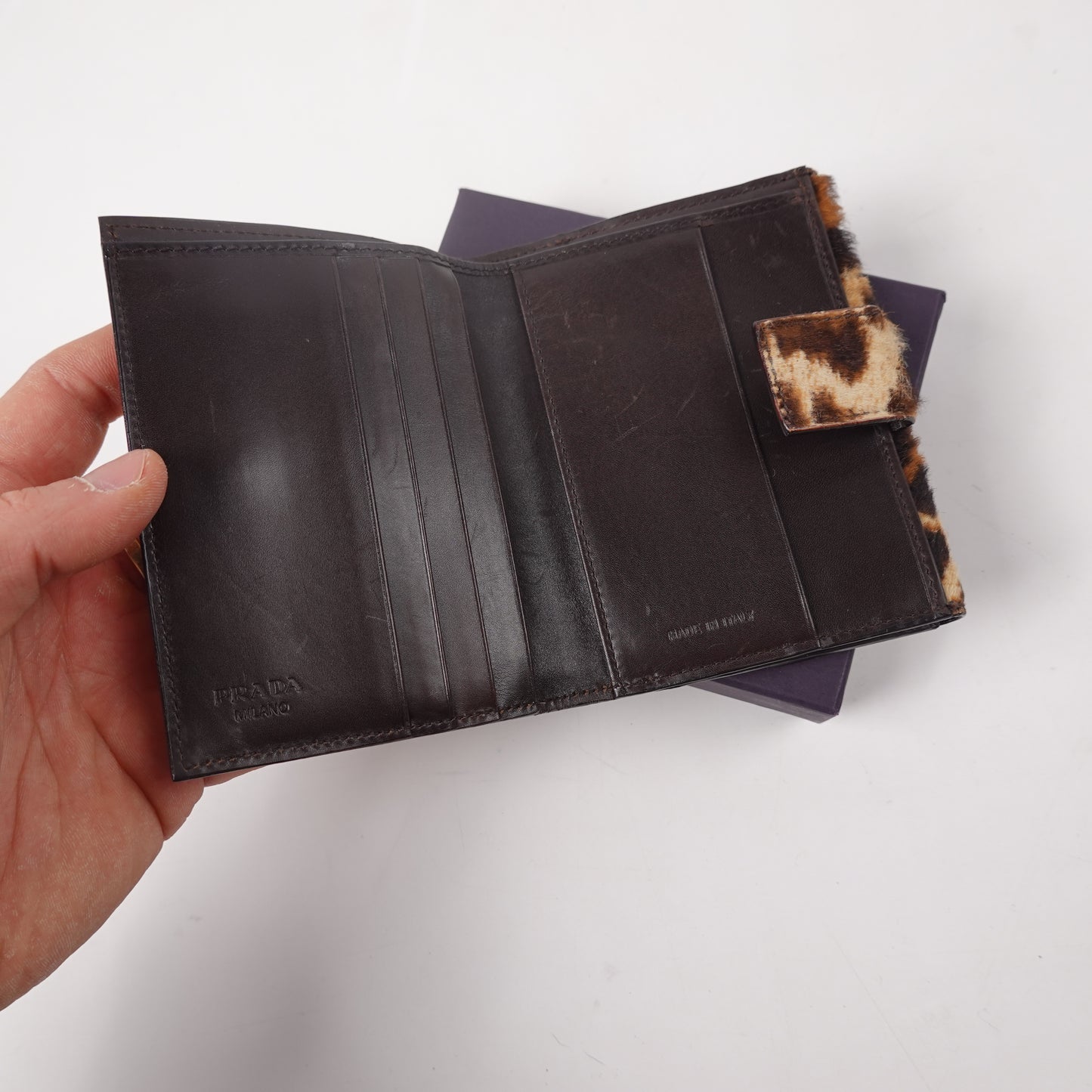 Prada Pony Hair Cheetah Print Wallet