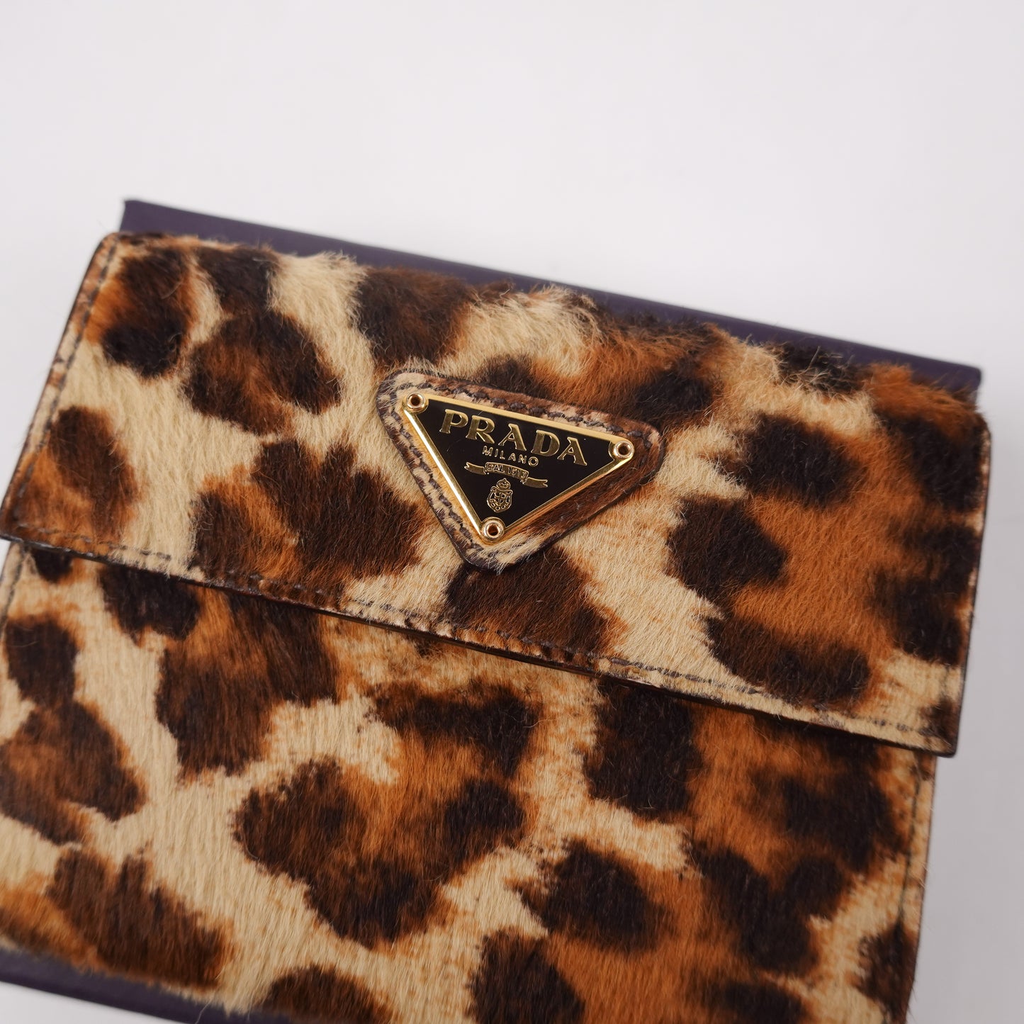 Prada Pony Hair Cheetah Print Wallet