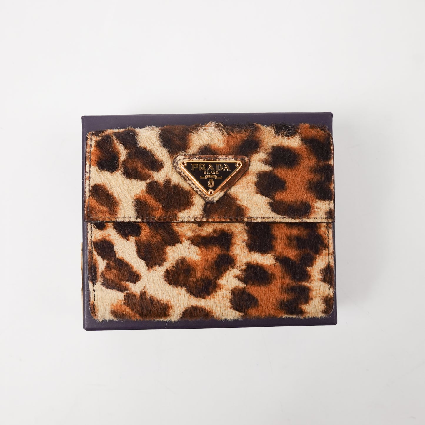 Prada Pony Hair Cheetah Print Wallet