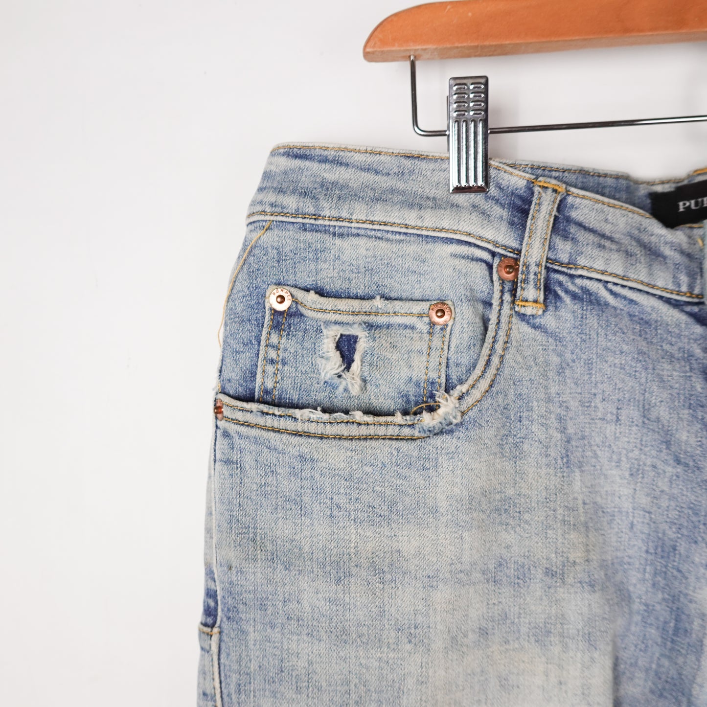 Purple Brand Distressed Denim Pants - Size 33