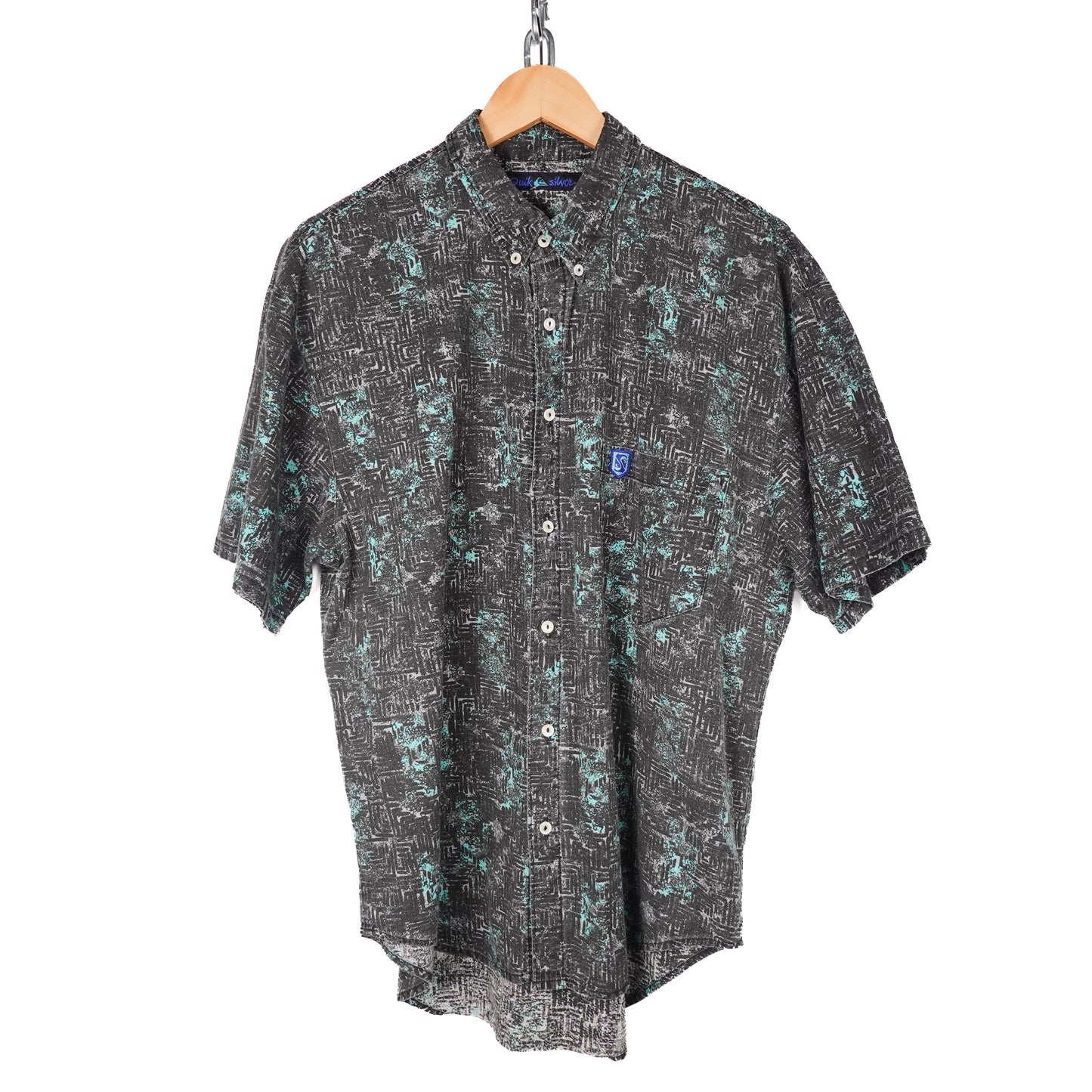 1990s Quiksilver SS Button Up - Size L