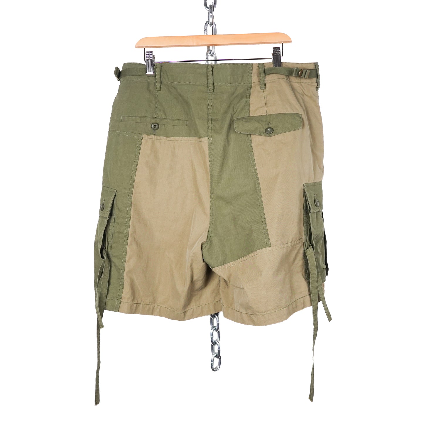 Quotation Marks Patchwork Shorts - Size 36