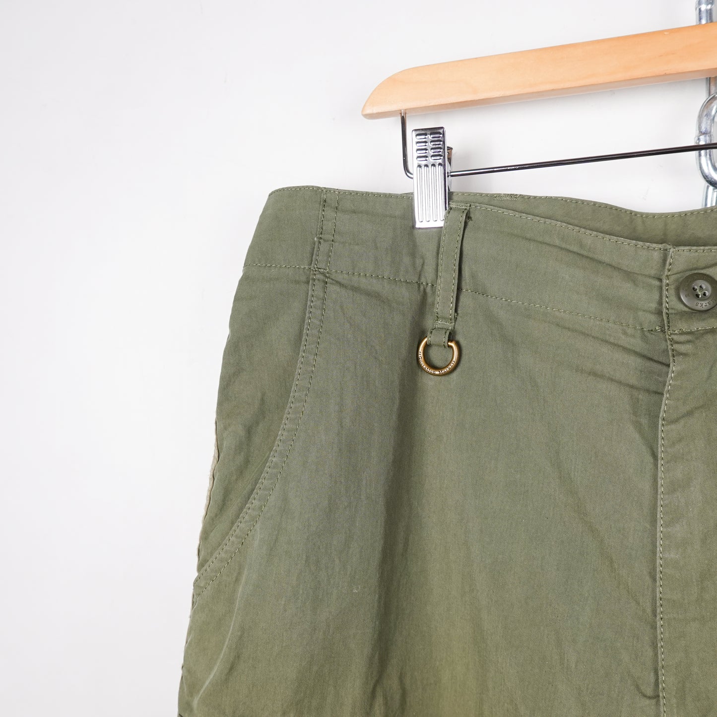 Quotation Marks Patchwork Shorts - Size 36
