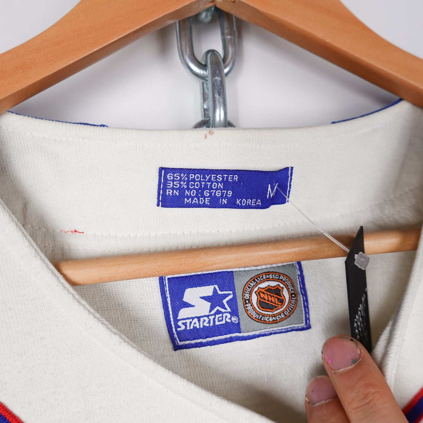 Vintage NY Rangers Starter Baseball Jersey - Size M