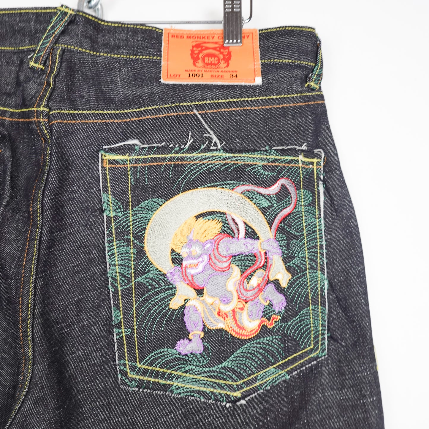 Red Monkey Baggy Denim Shorts - Size 34