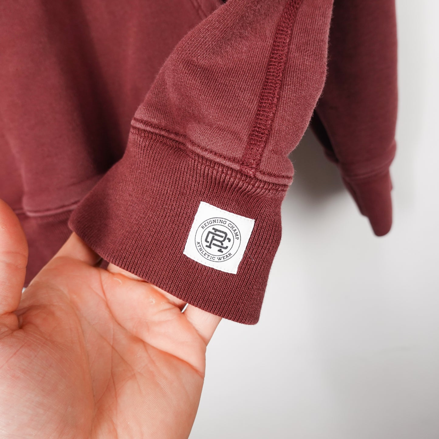 Reigning Champ Burgundy Logo Hoodie - Size M