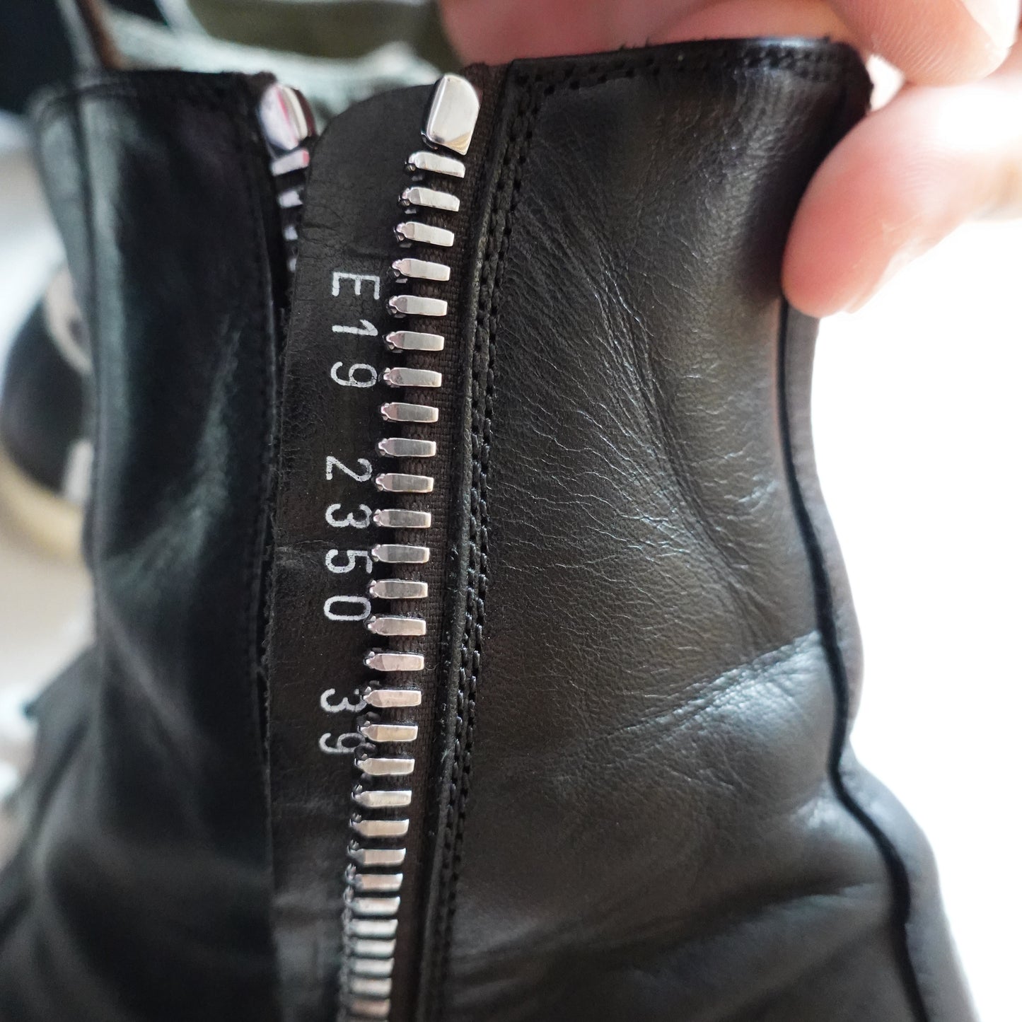Rick Owens Leather Ramones - Size 39