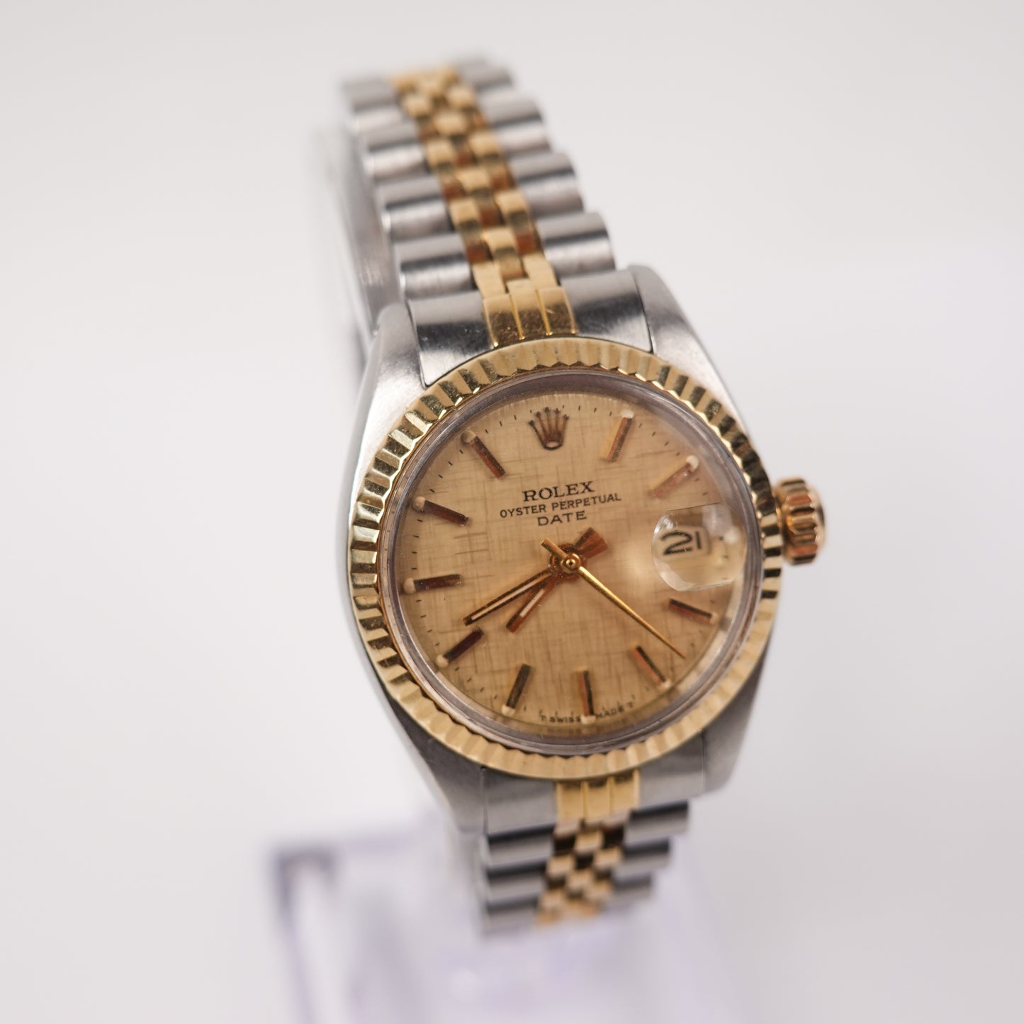 Rolex Ladies Yellow Gold & Steel Oyster Perpetual Date Watch Ref. 6917