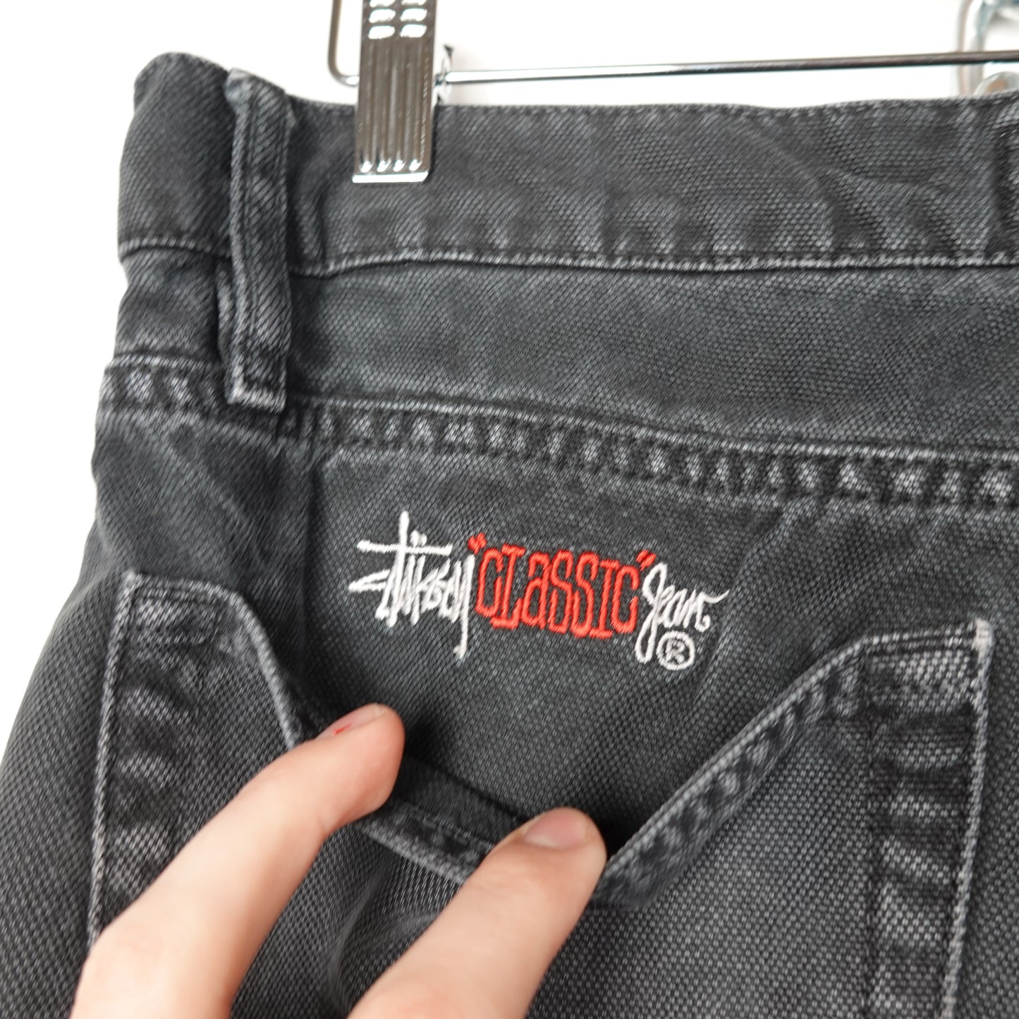 Stussy Classic Faded Black Jeans - Size 32