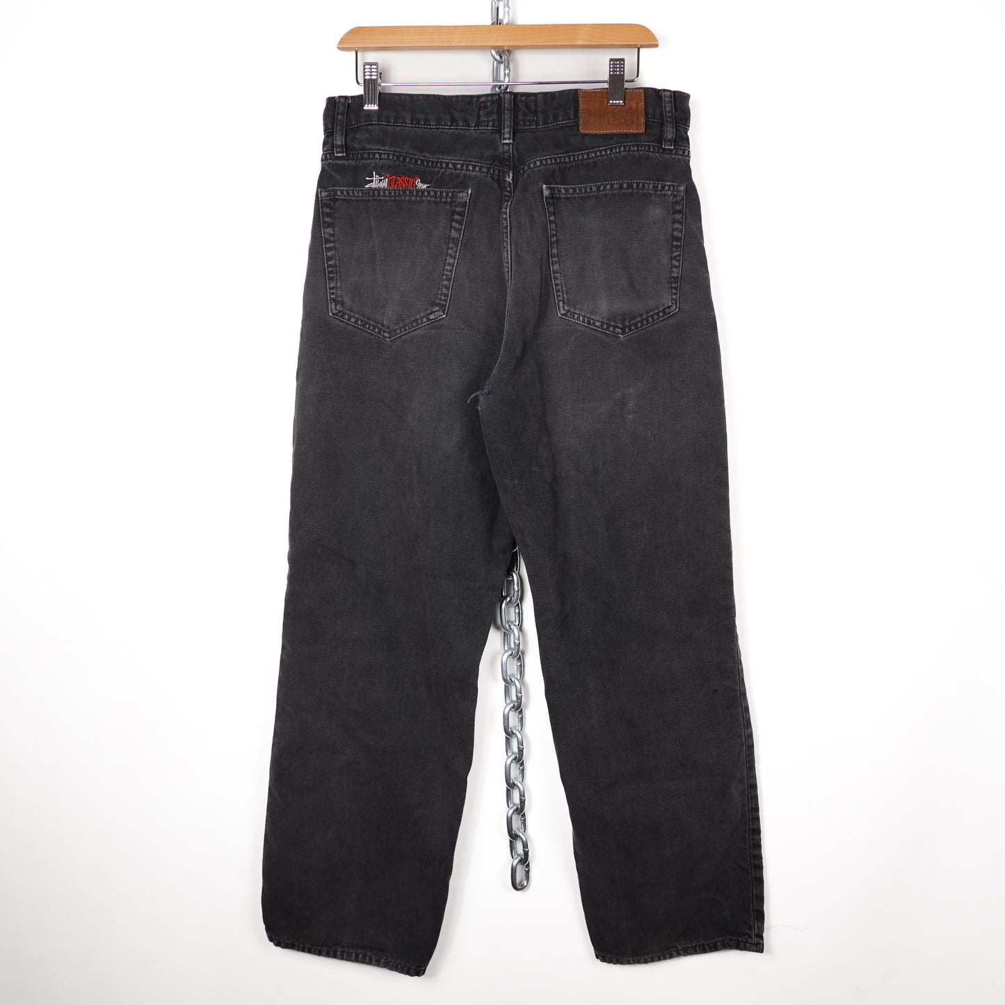 Stussy Classic Faded Black Jeans - Size 32