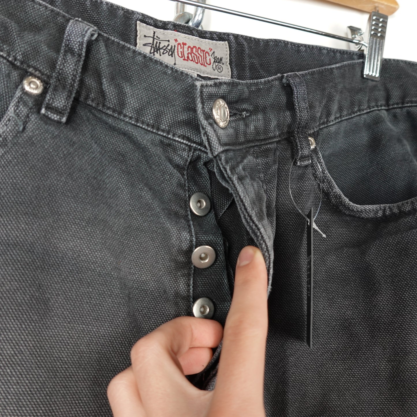 Stussy Classic Faded Black Jeans - Size 32