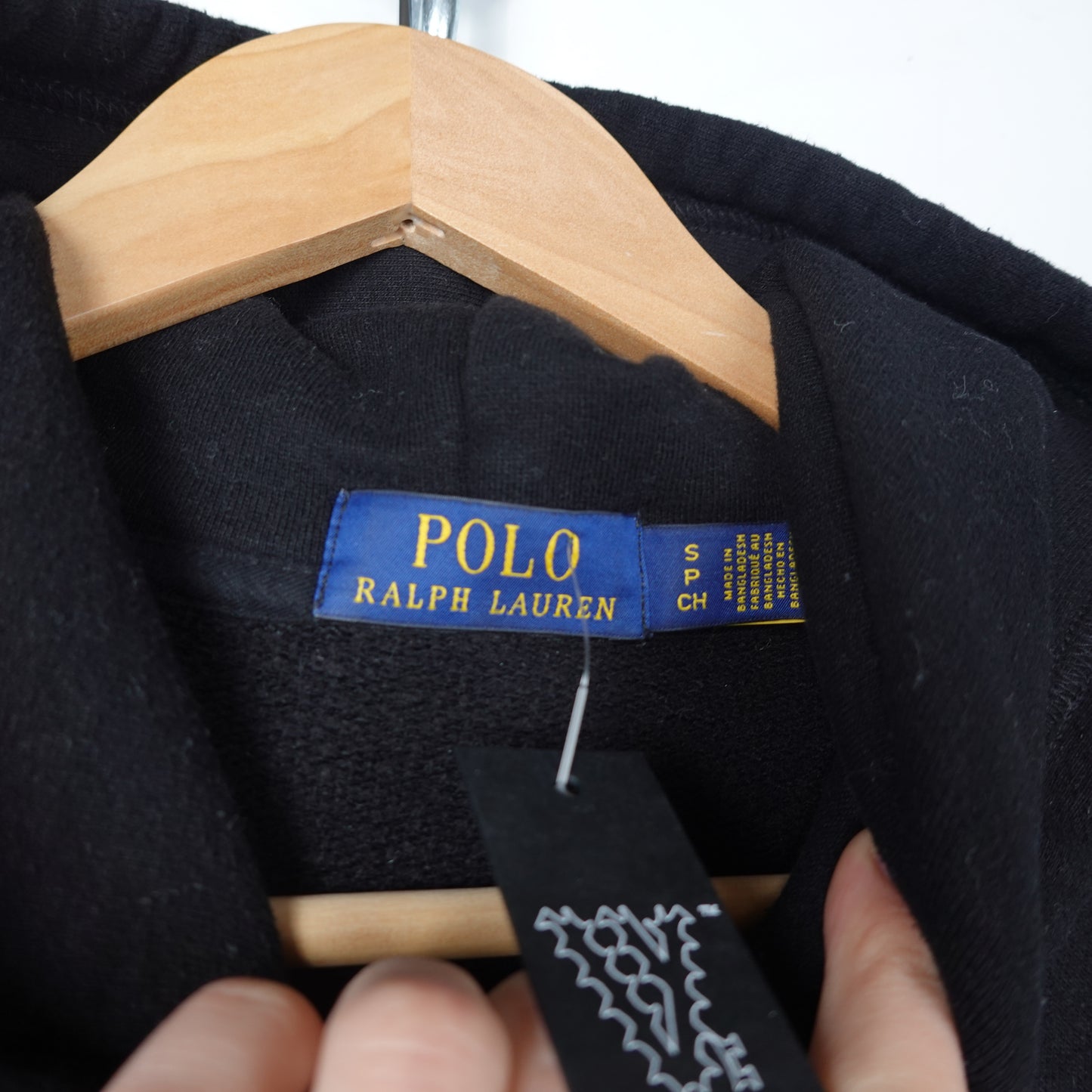 Polo RL Black Hoodie - Size S