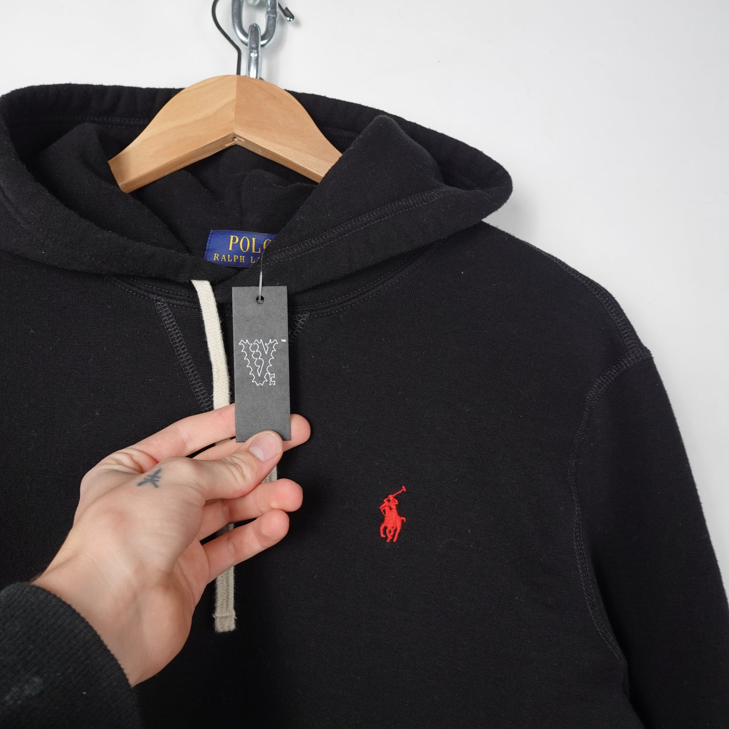 Polo RL Black Hoodie - Size S