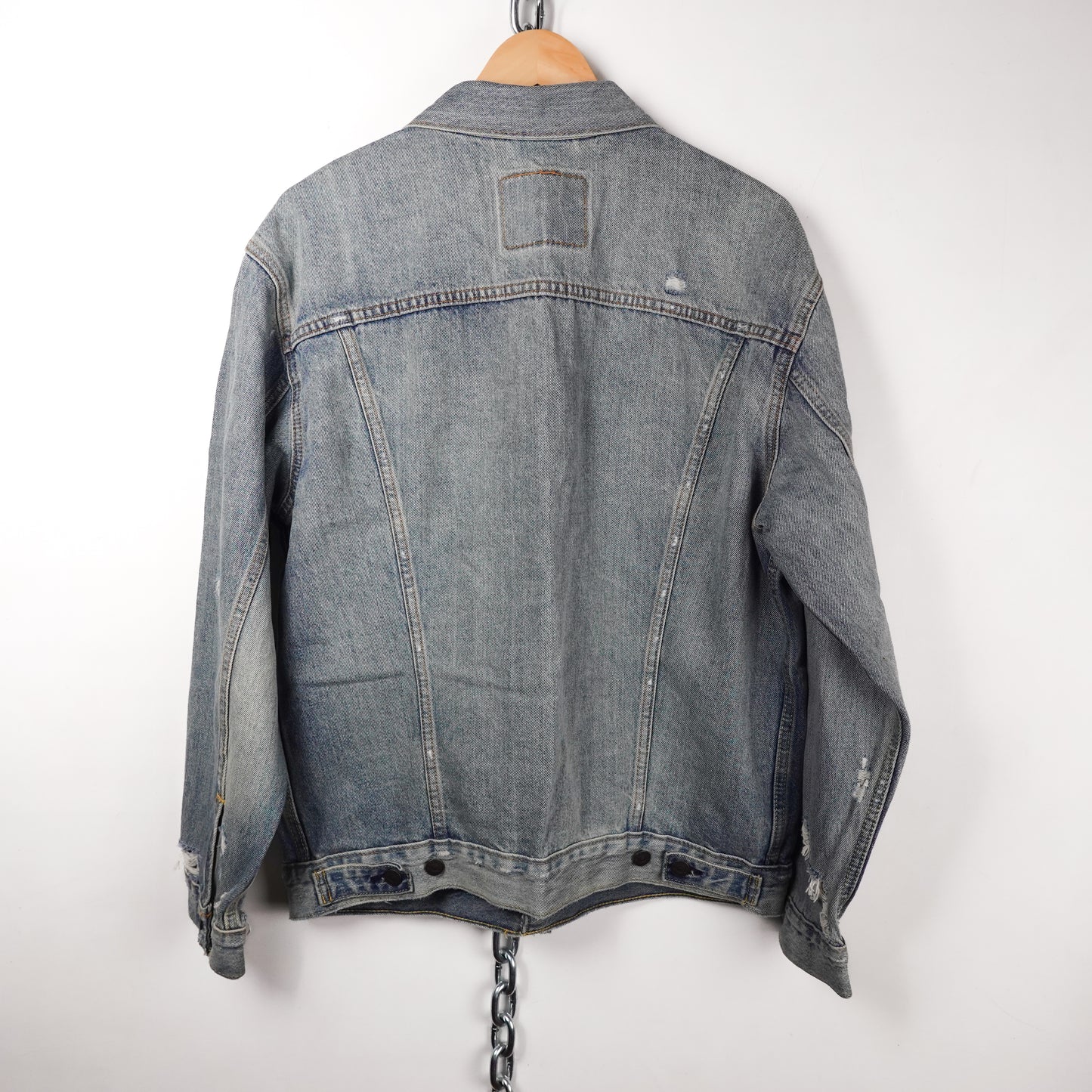 Levi's Distressed Relaxed Denim Jacket - Size M