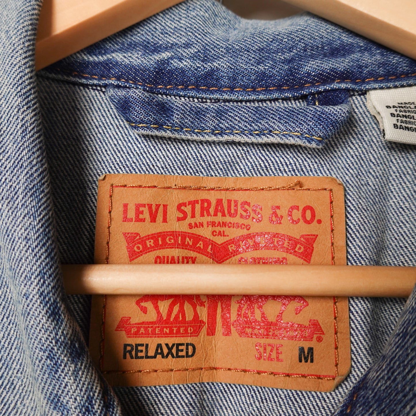 Levi's Distressed Relaxed Denim Jacket - Size M