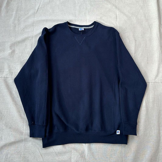 Russell Blank Navy Crew - Size XL