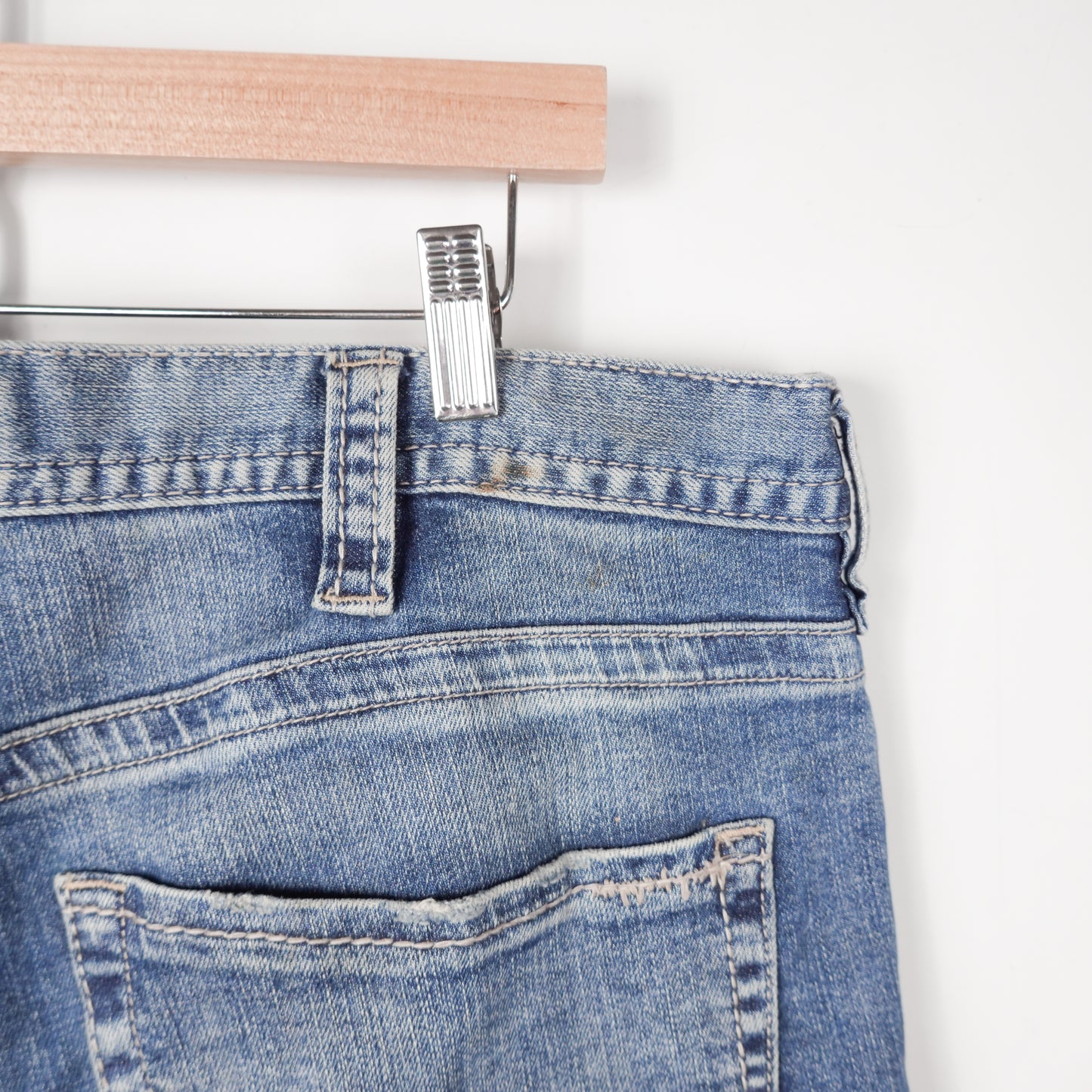Y2K Silver Denim Shorts - Size 36