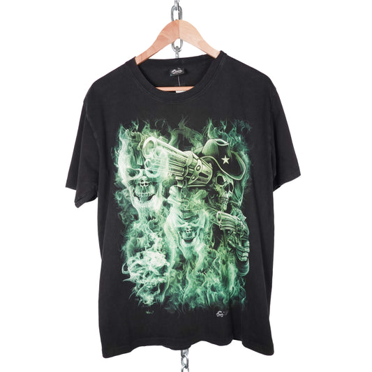 Vintage Skull Flame Tee - Size L