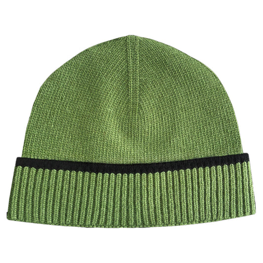 Sneeze Contrast Stripe Wool Beanie Green