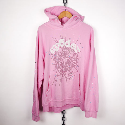 Sp5der OG Pink Web Hoodie - Size XL
