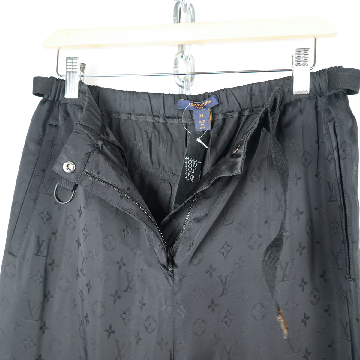 SS20 Louis Vuitton Monogram Satin Pant - Size 28