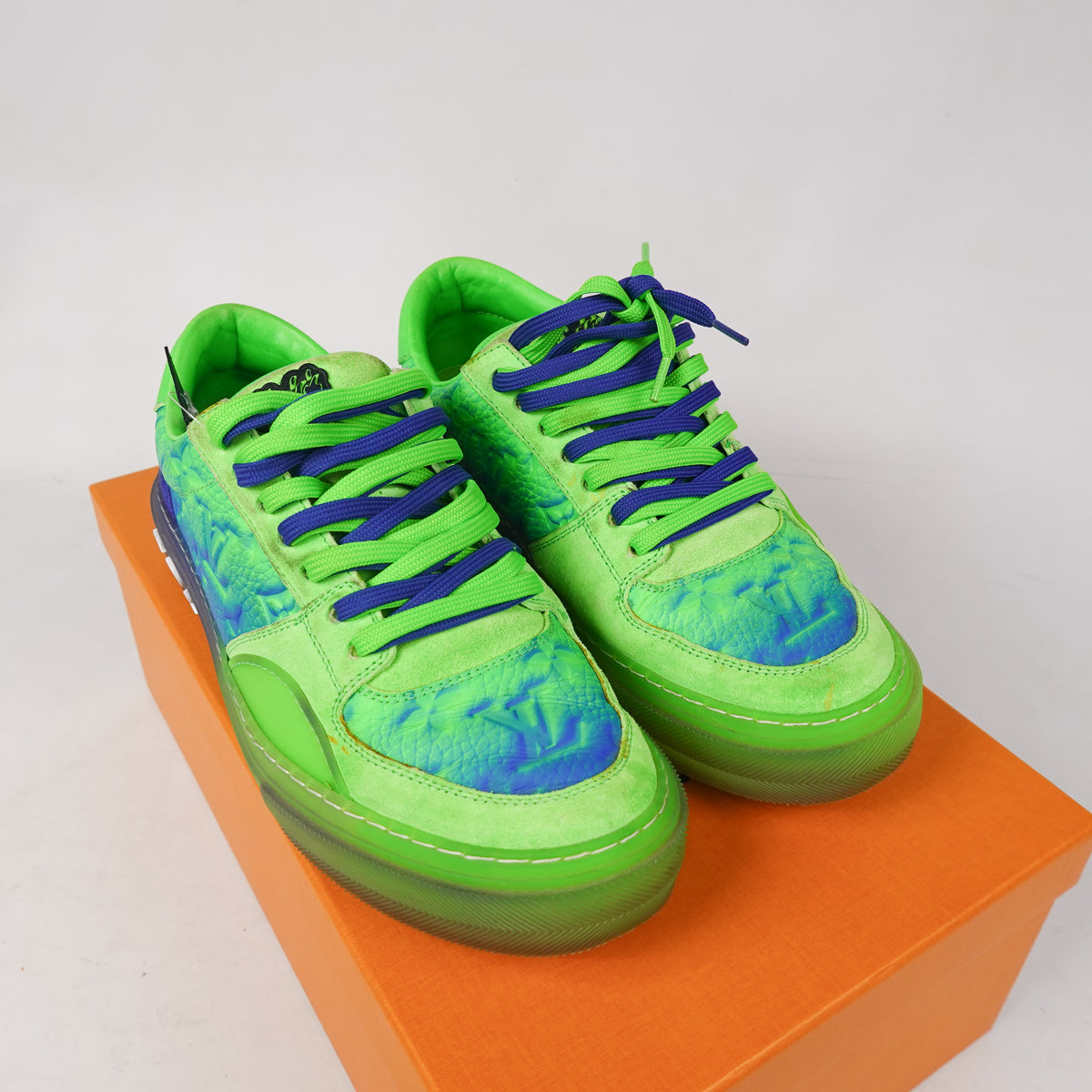 SS22 Louis Vuitton Ollie Richelieu Green Sneaker - Size 9