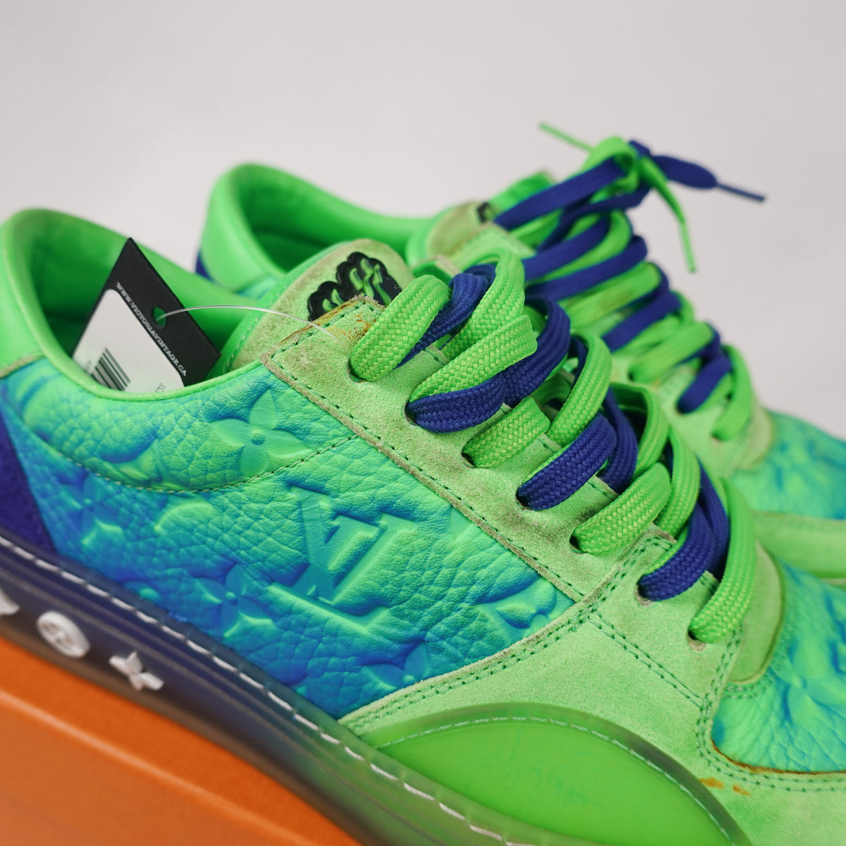 SS22 Louis Vuitton Ollie Richelieu Green Sneaker - Size 9