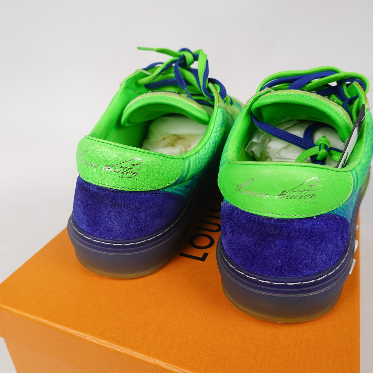 SS22 Louis Vuitton Ollie Richelieu Green Sneaker - Size 9