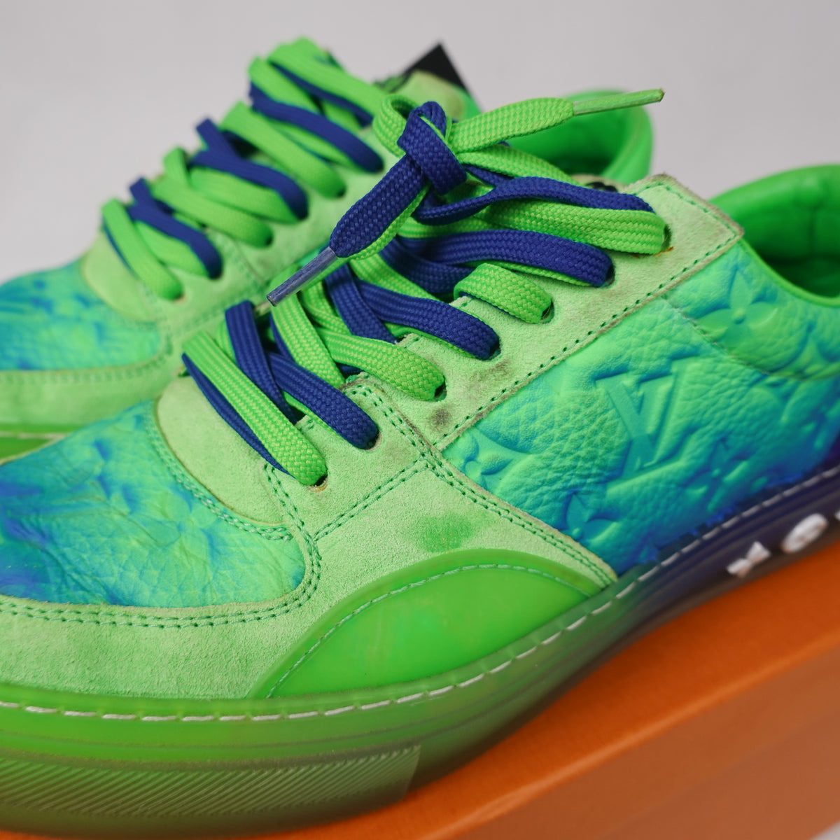 SS22 Louis Vuitton Ollie Richelieu Green Sneaker - Size 9
