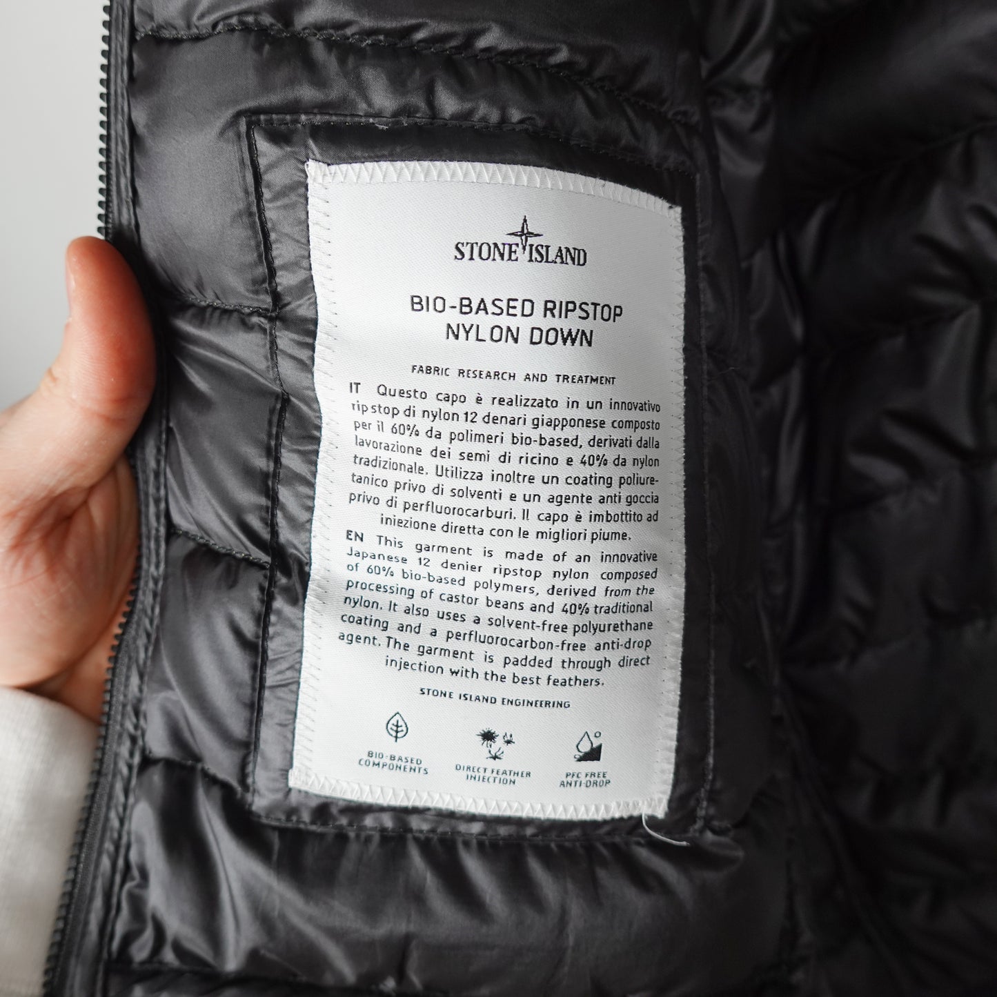 Stone Island Bio-Based Ripstop Nylon Down Jacket - Size XL