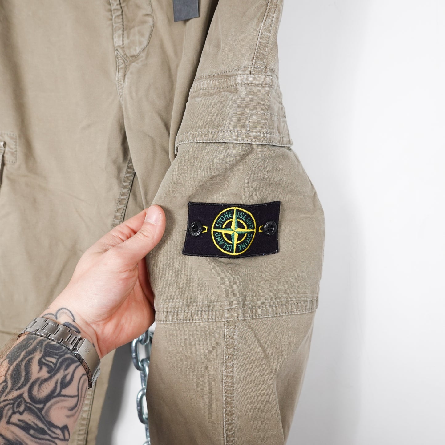 Stone Island Light Green Cargo Pant - Size 32