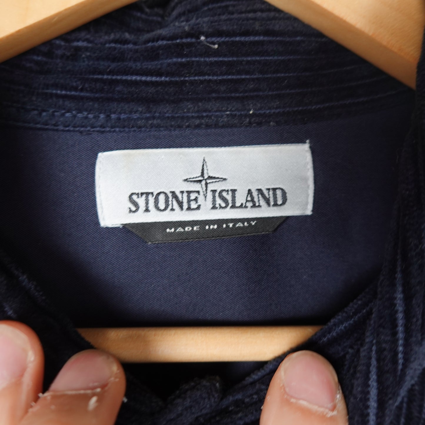 Stone Island Corduroy Button Up NAVY - Size XL