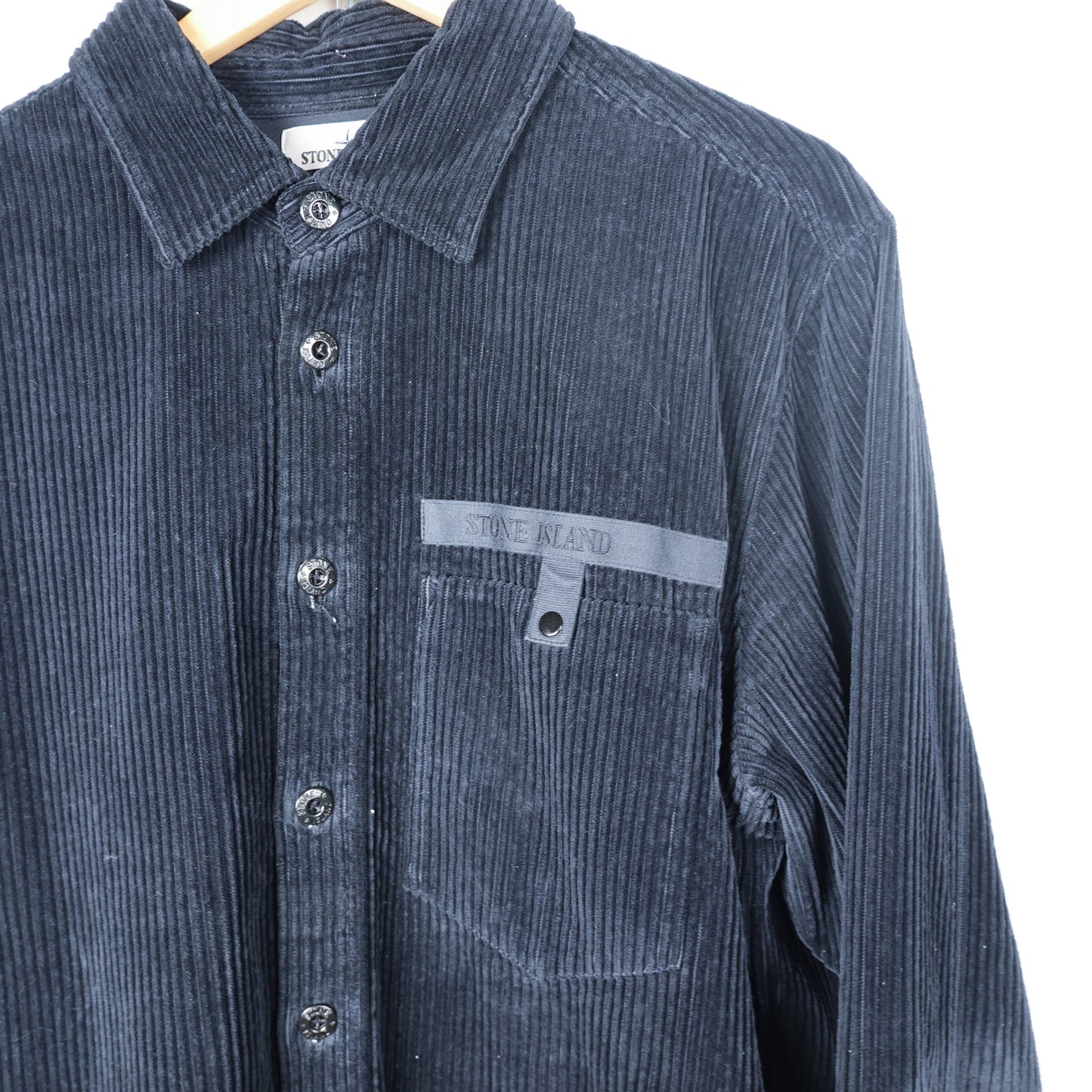 Stone Island Corduroy Button Up NAVY - Size XL