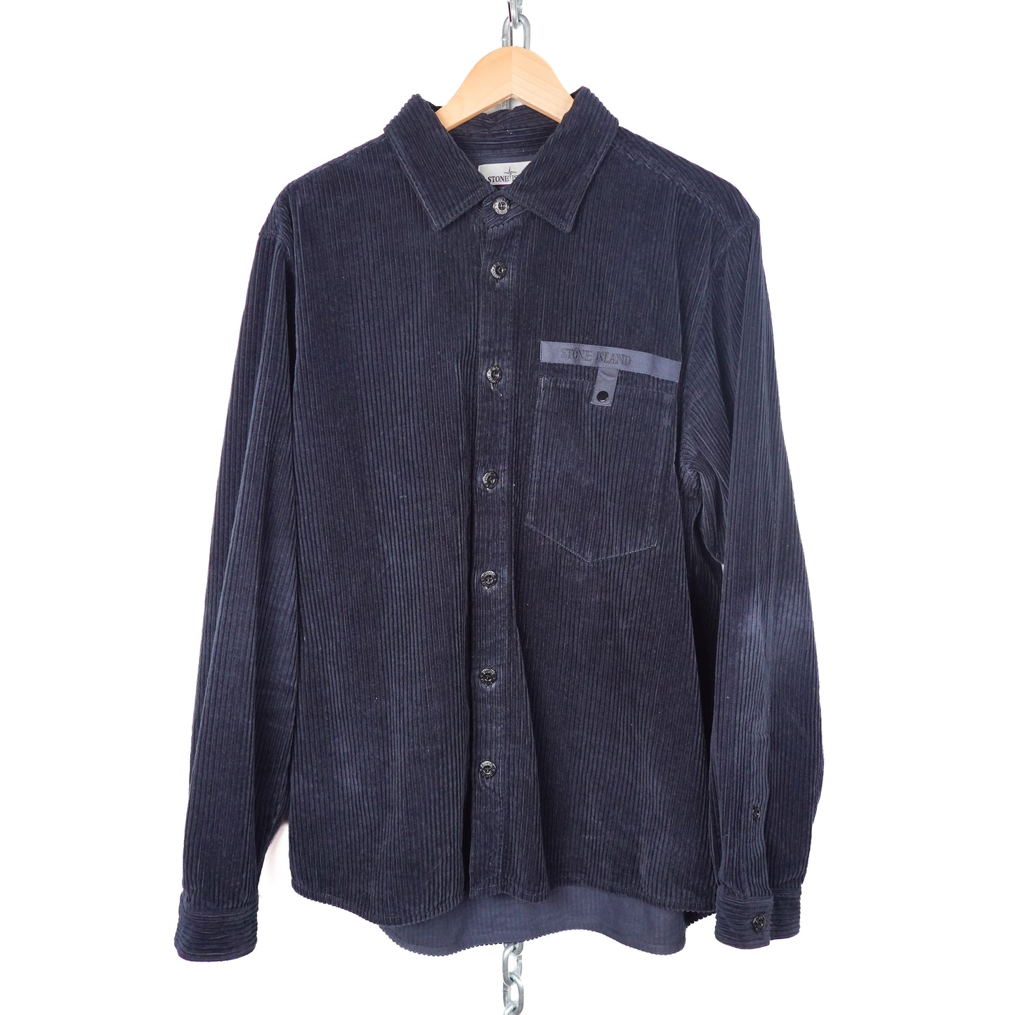 Stone Island Corduroy Button Up NAVY - Size XL