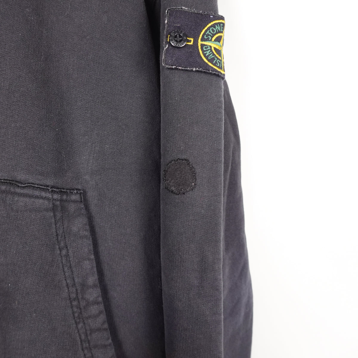 Stone Island Black Hoodie - Size L
