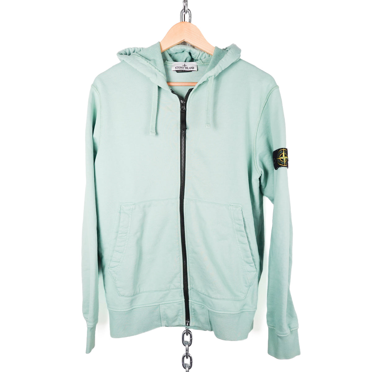 Stone Island Mint Zip Hoodie - Size L