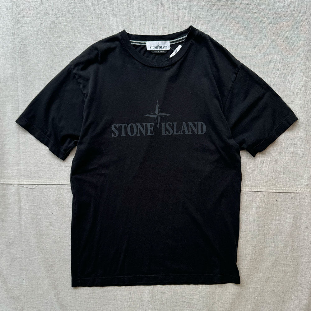 Stone Island Black Logo Tee - Size L