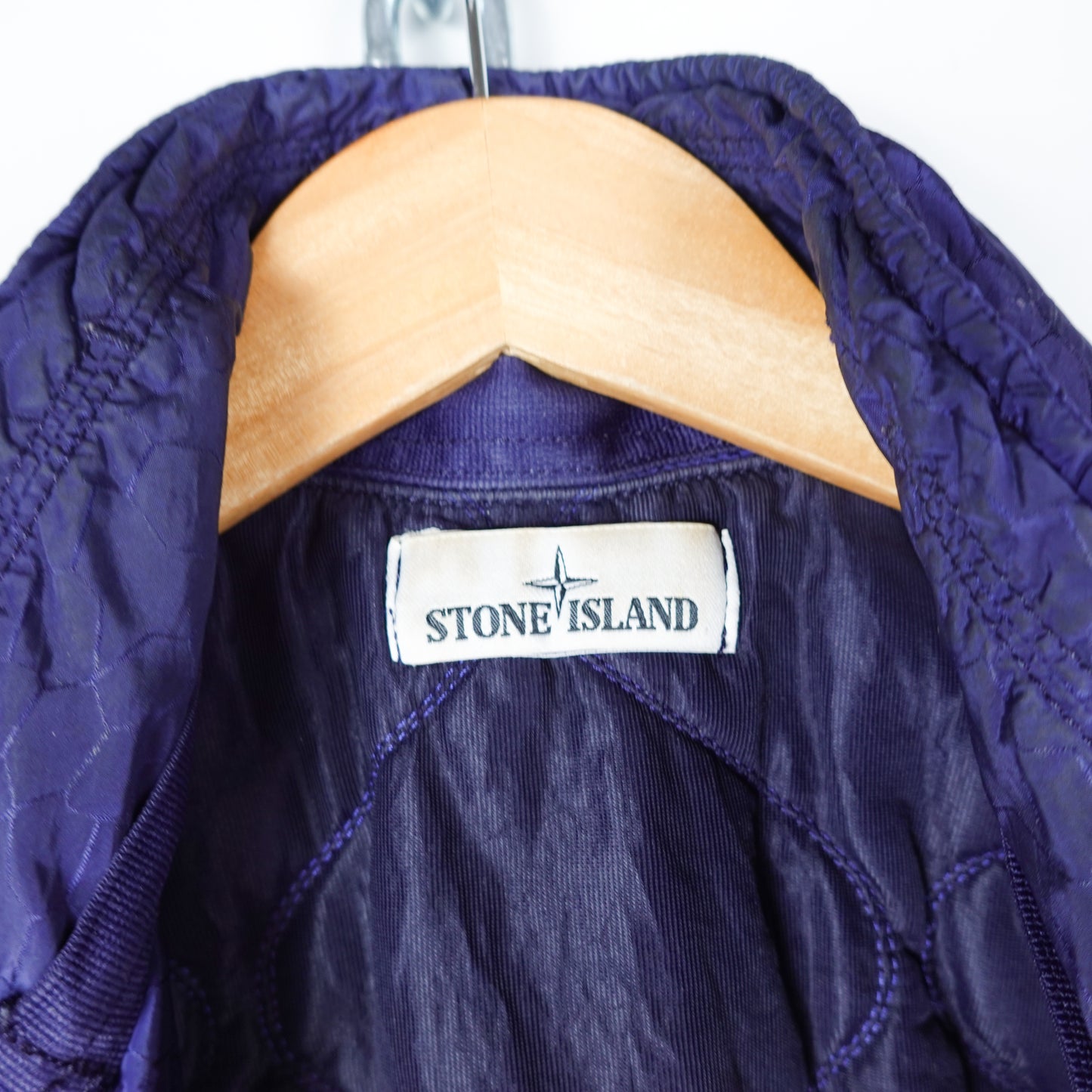 Stone Island Nylon Metal Watro Jacquard Design Navy Jacket - Size S