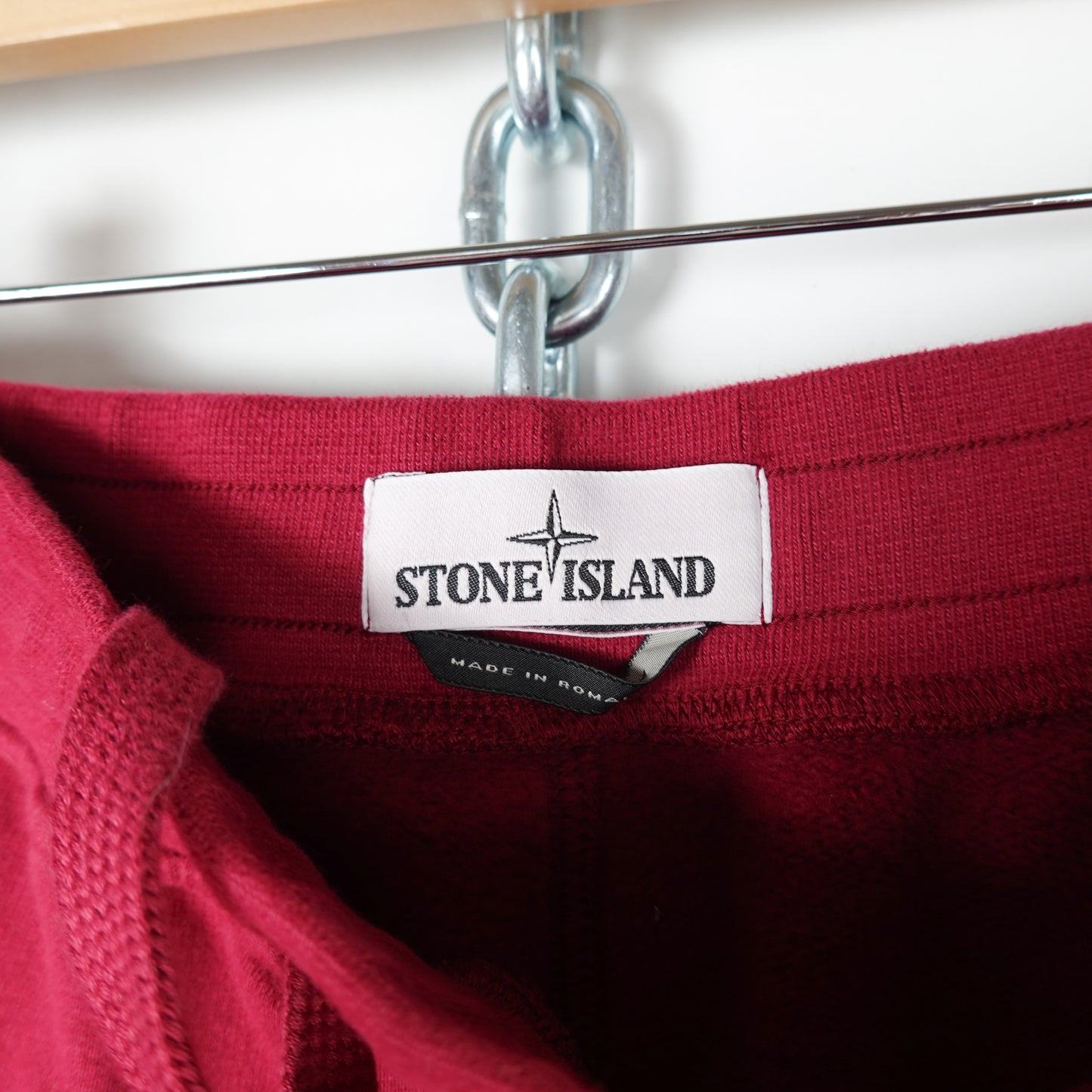 Stone Island Maroon Sweatpants - Size L