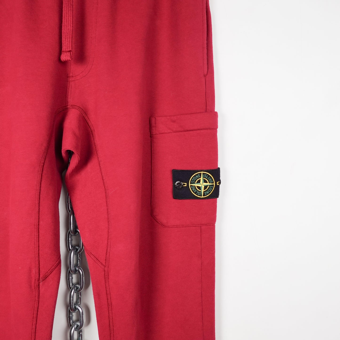 Stone Island Maroon Sweatpants - Size L