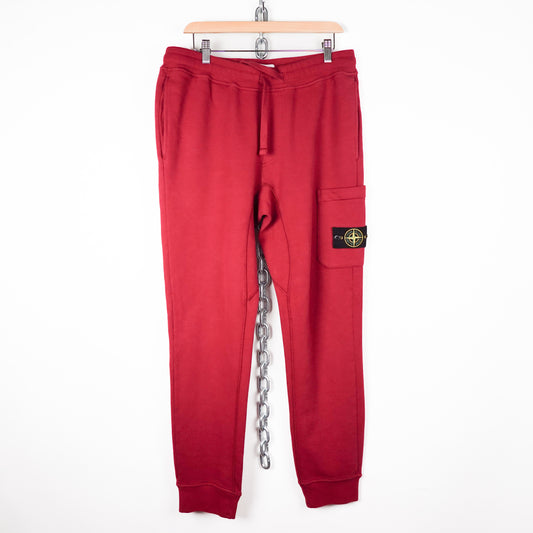 Stone Island Maroon Sweatpants - Size L