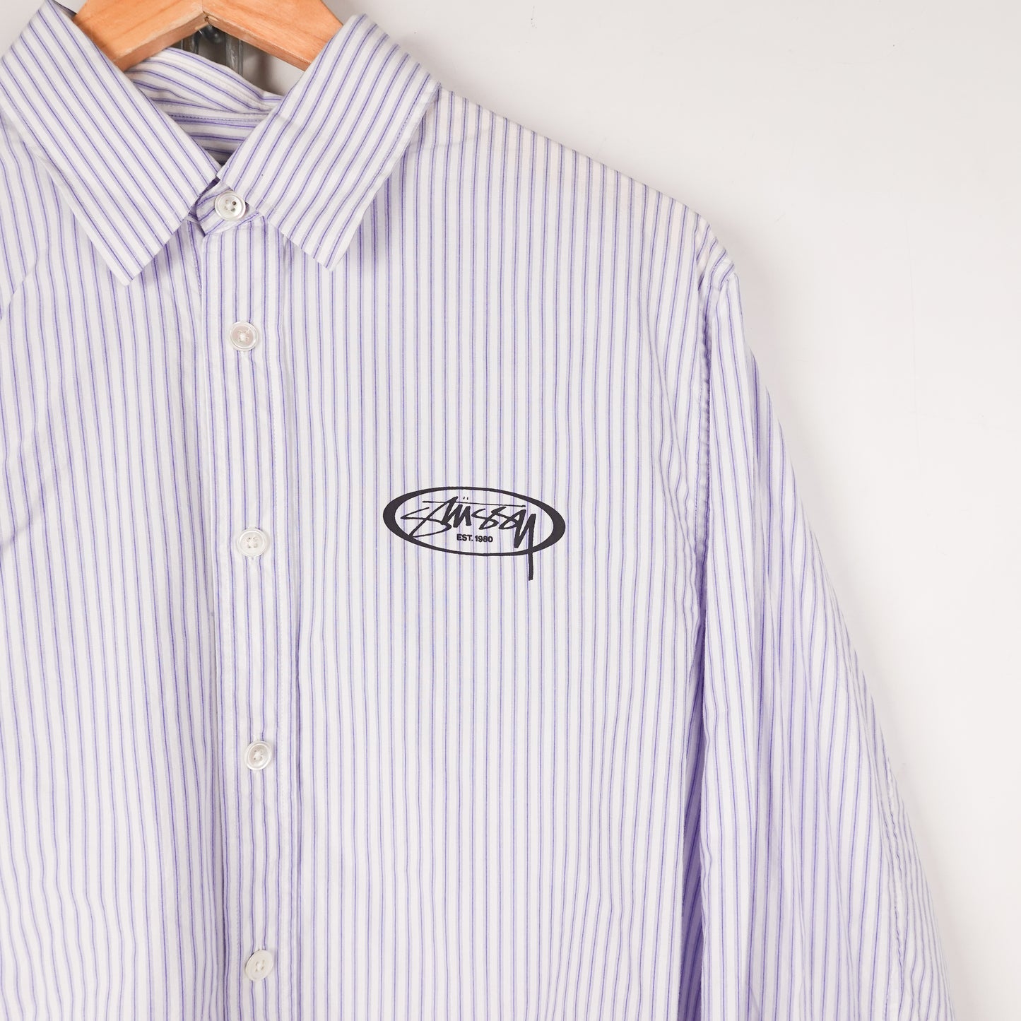 Stussy Logo Button Up Shirt - Size S