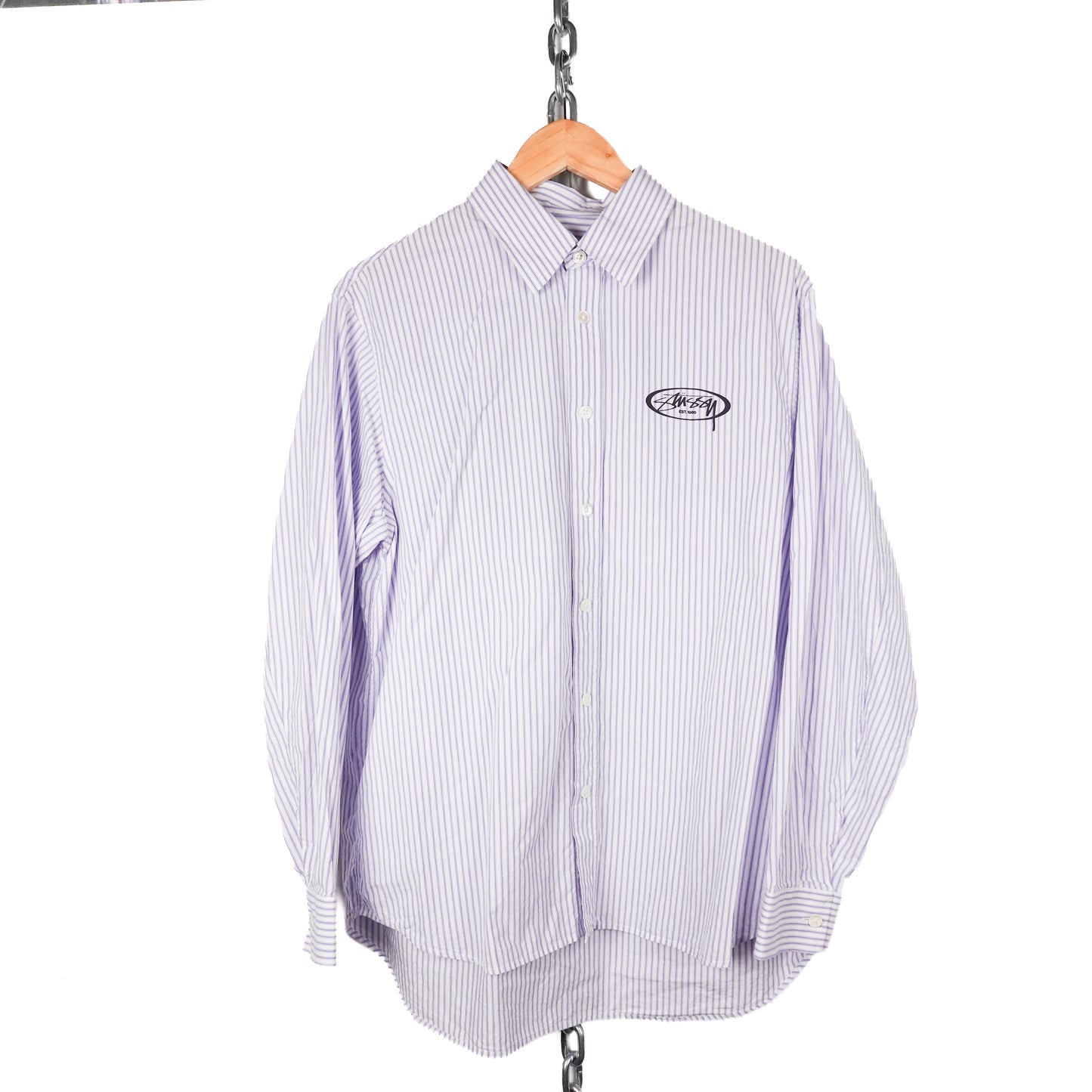 Stussy Logo Button Up Shirt - Size S