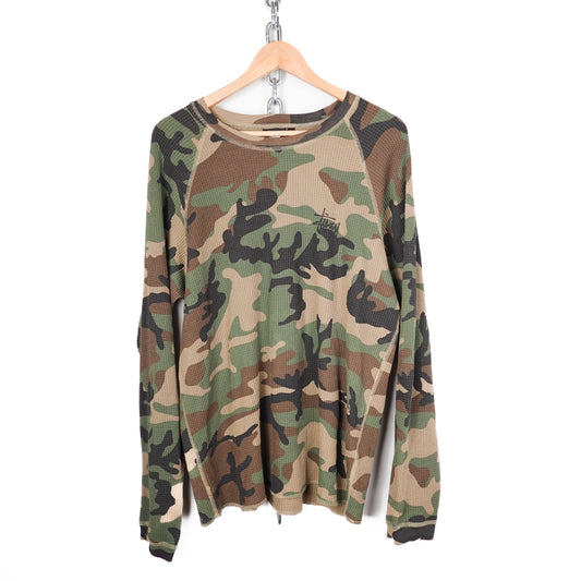 Stussy Thermal Camo L/S - Size L
