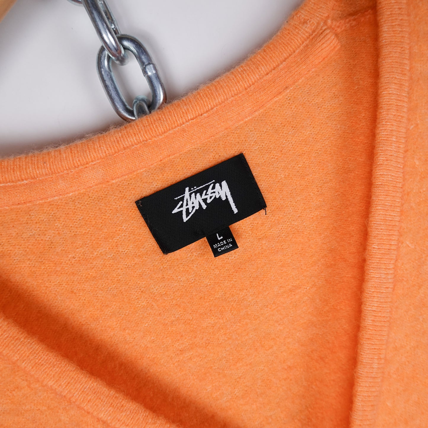 Stussy Wool Blend Cardigan PEACH - Size L