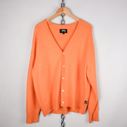 Stussy Wool Blend Cardigan PEACH - Size L