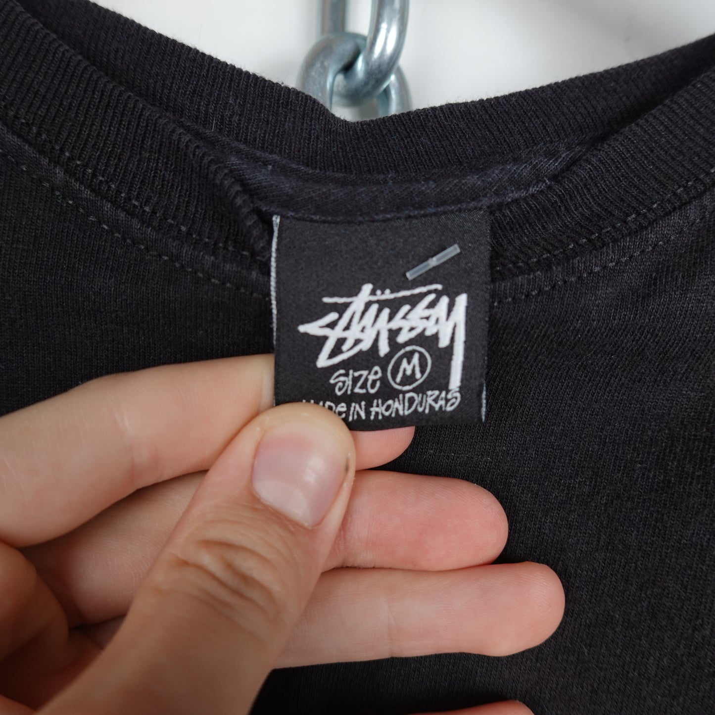 Stussy Chain Wheel Cropped Tee - Size M