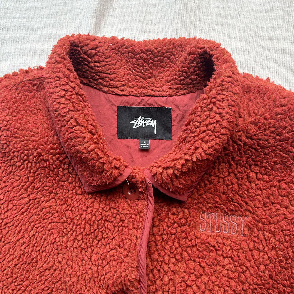 Stussy Button Up Fleece - Size L